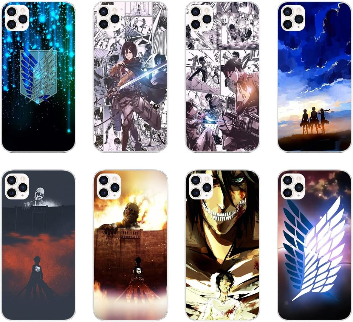 Compatible with LG G8 | LG G8 Thinq Case Attack on AOT Anime Titan 247 Soft TPU Rubber Protection Cover Clear  Tongstar   