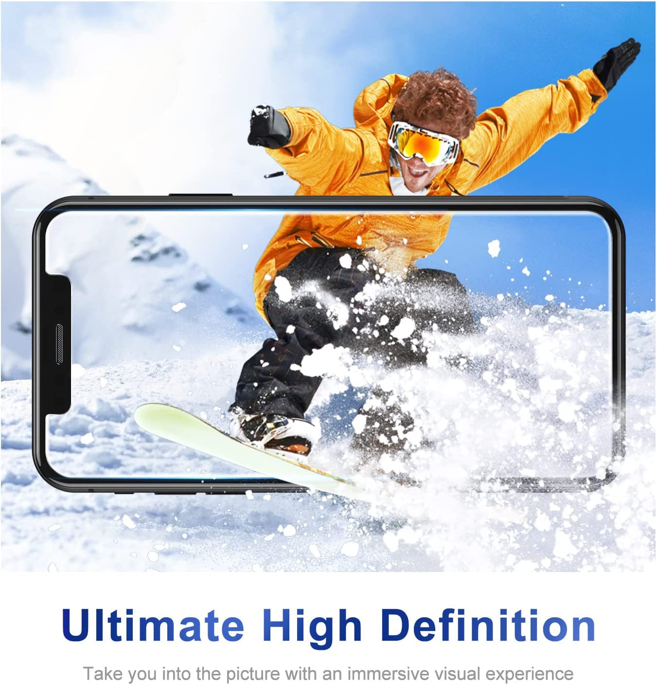 CANSHN 3 Pack Screen Protector for Iphone 11 [6.1 Inch] + 3 Pack Tempered Glass Camera Lens Protector with Easy Installation Frame, Anti-Scratch, Case Friendly, 9H Hardness, HD Clear Film [6 Pack]  CANSHN   