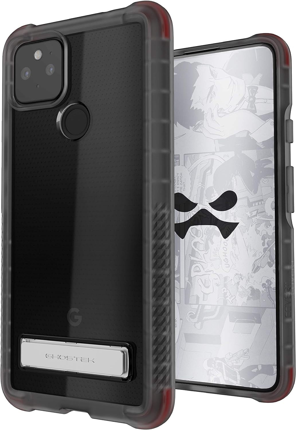 Ghostek Covert Pixel 4A 5G Case Clear with Kickstand Slim Fit Thin Shockproof Design Military Grade Scratch Resistant Back and Non-Slip Hand Grip Protective Cover for 2020 Google Pixel 4A 5G - (Smoke)  Ghostek   