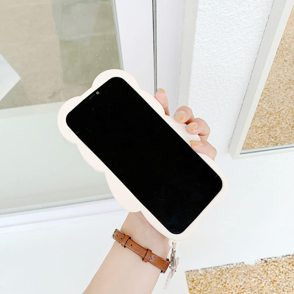 Yatchen Kawaii Phone Cases Apply to Iphone 12 Mini,Cute Cartoon Bear Phone Case with Keychain Strawberry Bear Phone Case 3D Iphone 12 Mini Case Soft Silicone Shockproof Cover for Women Girls  Yatchen   