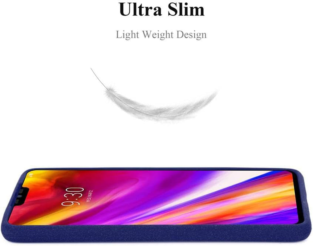 Cadorabo Case Compatible with LG G7 Thinq in Frost Dark Blue - Shockproof and Scratch Resistant TPU Silicone Cover - Ultra Slim Protective Gel Shell Bumper Back Skin  Cadorabo   