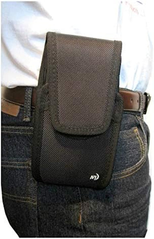 Nite Ize Tall Cargo Nylon Phone Pouch for LG V20 /V30 /V40/ V50, Heavy Duty, Rugged Holster Pouch Case, Extremely Durable W/Strong Belt Clip, Fits Slim-Fit Case on Cell Phone- Vertical  Nite Ize   