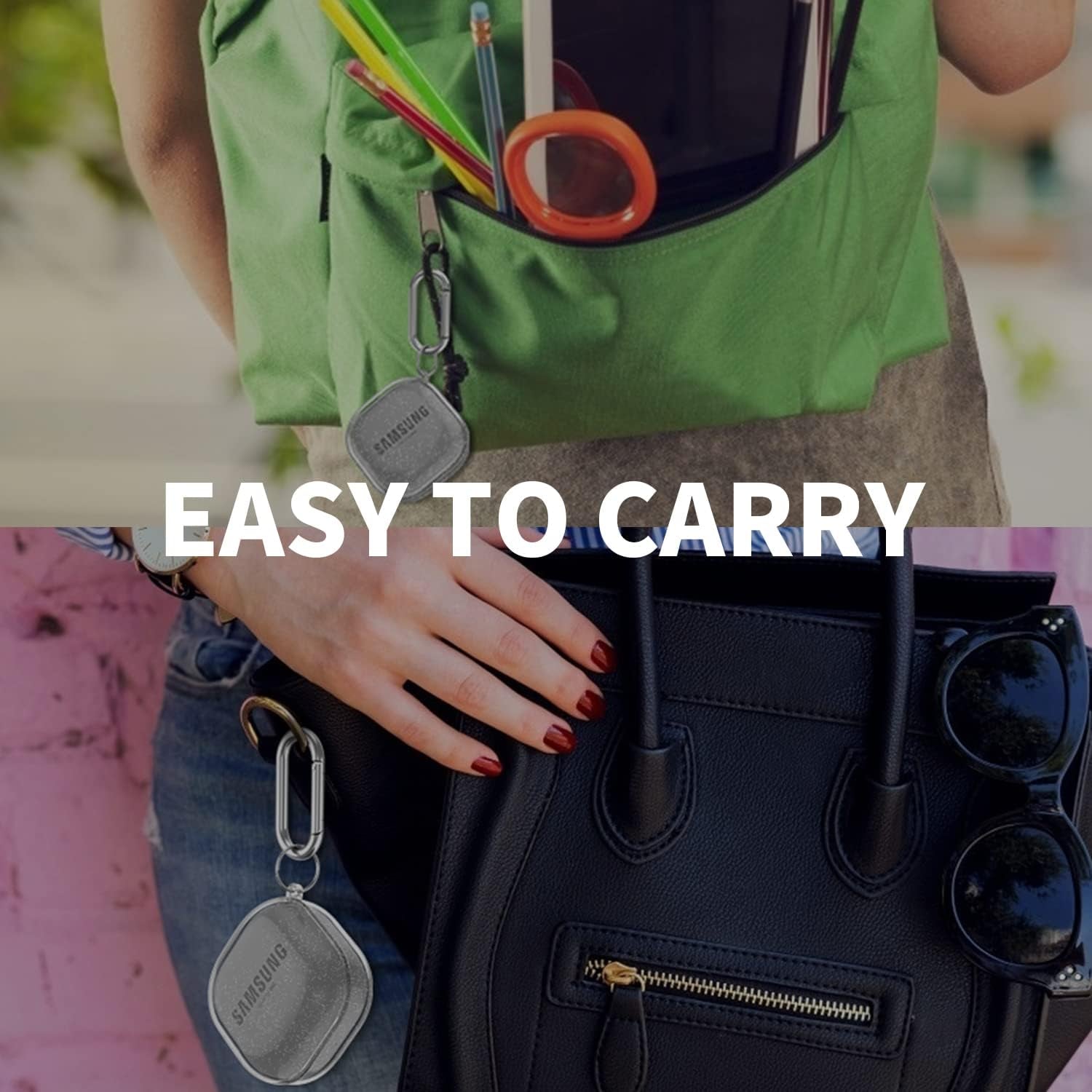 AIIKO Compatible Galaxy Buds 2 Pro Case 2022/Galaxy Buds 2/Pro Case 2021 /Galaxy Buds Live Case 2020 Clear Soft TPU Shockproof Case Protective Cover for Samsung Earbuds with Keychain - Glitter Black  AIIKO   