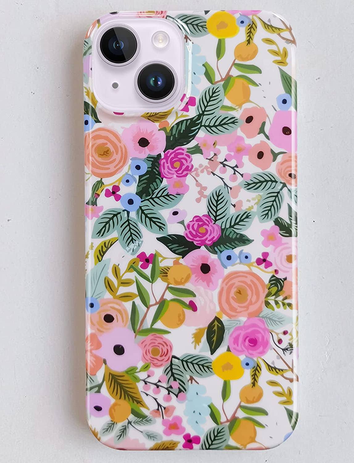 J.West Compatible with Iphone 14 Case Soft Shockproof Cute Floral Phone Protective Cover for Women, Garden Flower Pattern Design Slim Fit Anti-Scratch 6.1" Phone Case for Girl  J.west   