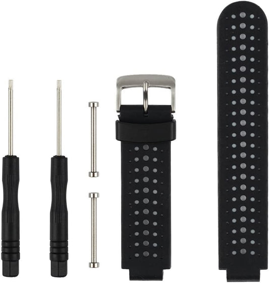 Replacement for Garmin Forerunner 235 / Garmin Approach S20 S5 S6 Watch Band Accessory, Adjustable Silicone Solid&Pattern Strap Wristband for Forerunner 220/230/620/630/735Xt/235Lite…  kiugi   