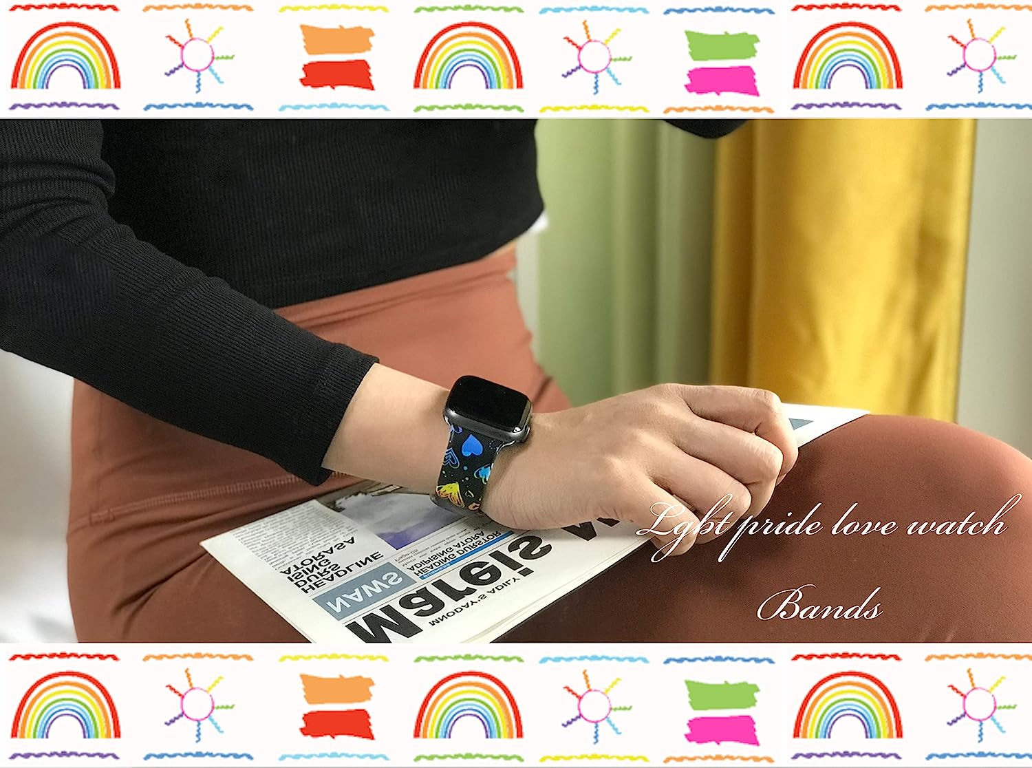 Summer Tropical Floral Watch Band Compatible with Apple Watch 38Mm 40Mm 41Mm 42Mm 44Mm 45Mm, Palm Tree Pattern Silicone Replacement Bands Wristbands Strap Compatible with All Iwatch Series  WANSENCE   