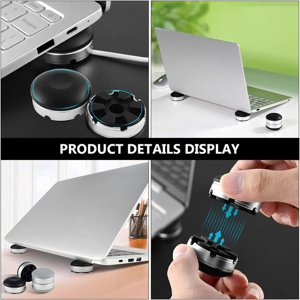 OSALADI 2Pcs Laptop Cooling Pad Laptop Stand Small Invisible Cooler Ball Portable Magnetic Foot Heat for Laptop Computer  OSALADI   