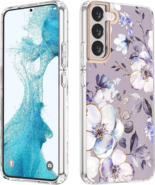 MILPROX Compatible with Samsung Galaxy S22 plus Flower Case, Cute Case Design for Girls Women,Shockproof Floral Pattern Hard Back for Samsung Galaxy S22 plus 5G Phone 2022 6.6 In-Blossom  MILPROX   