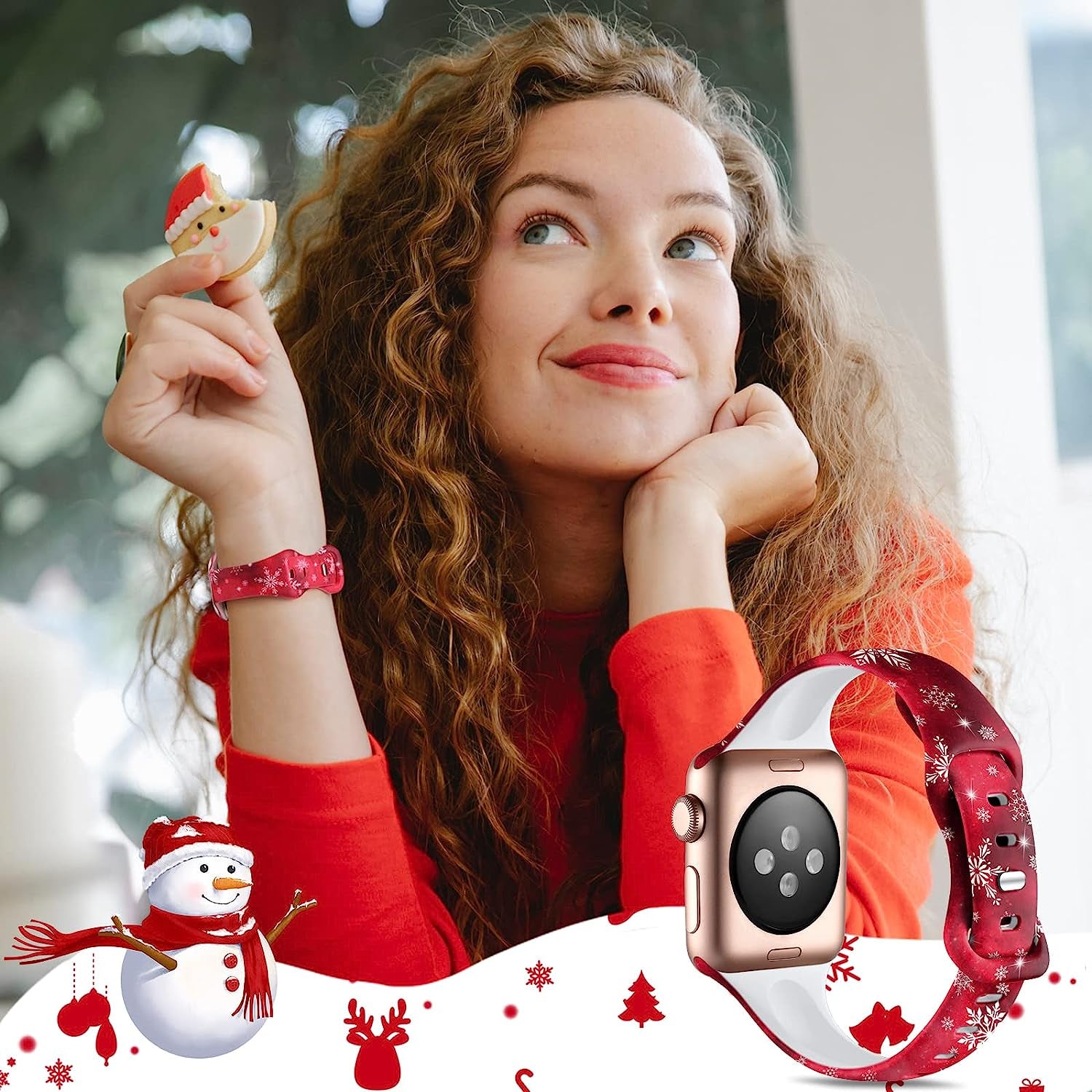 Witzon Thin Bands Compatible with Apple Watch Band 40Mm 38Mm 41Mm for Women, Fadeless Floral Cute Printed Slim Silicone Sport Replacement Wristbands for Iwatch SE Series 7 6 5 4 3 2 1 Smart Watch  Witzon   