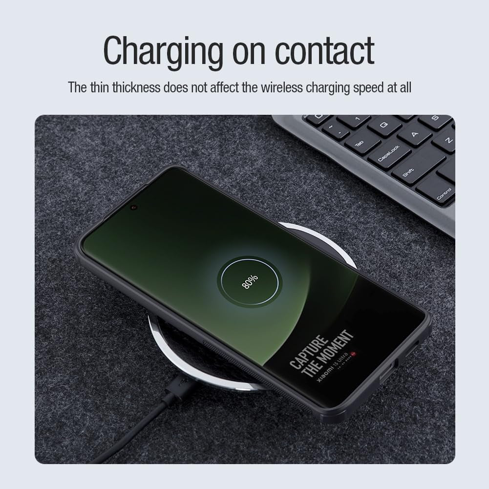 Teroxa Magnetic Case for Xiaomi Mi 13 Ultra【Compatible with Magsafe】 Slim Fit Dotted Frosted Matte PC Back Cover TPU Bumper (Black)  teroxa   