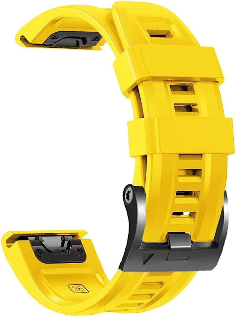 BEFIA 22 26Mm Quick Release Silicone Straps Band for Garmin Fenix 7 7X 6 6X Pro 5 5X plus 3 3HR Official Screw Buckle Smart Wristbands  BEFIA Medium 26mm Fenix 6X 6XPro 