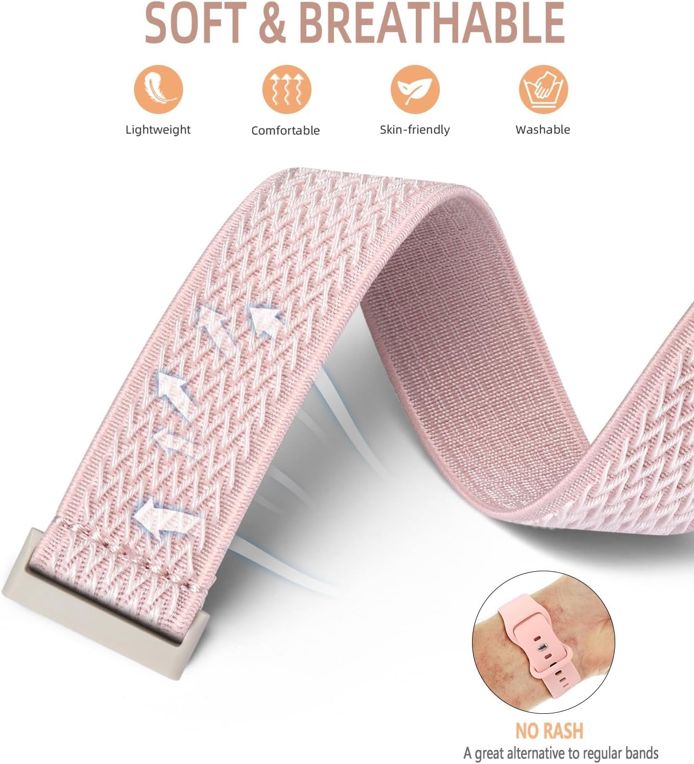 Adorve Compatible with Fitbit Sense Bands/Sense 2/Versa 3/Versa 4 Bands for Women Men, Adjustable Breathable Elastic Nylon Solo Loop Replacement Straps for Fitbit Versa 4/Versa 3/Sense 2/Sense Watch  Adorve   