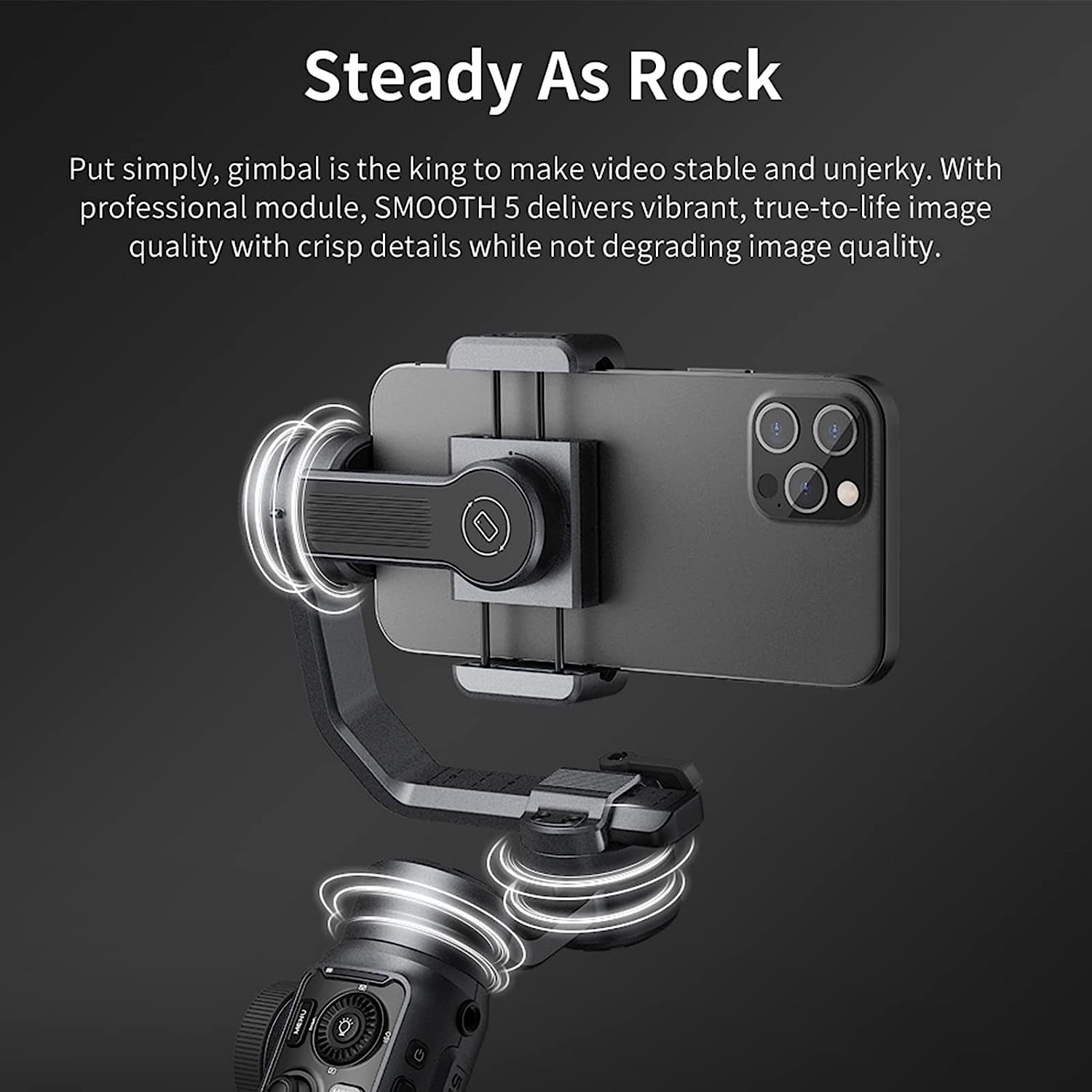 Zhiyun Smooth 5 Combo Gimbal Stabilizer for Smartphone, 3-Axis Portable Android and Iphone Gimbal Stabilizer with Tripod, LED Fill Light & Carrying Bag for Video Recording, Vlogging, Youtube, Tiktok  ZHIYUN   