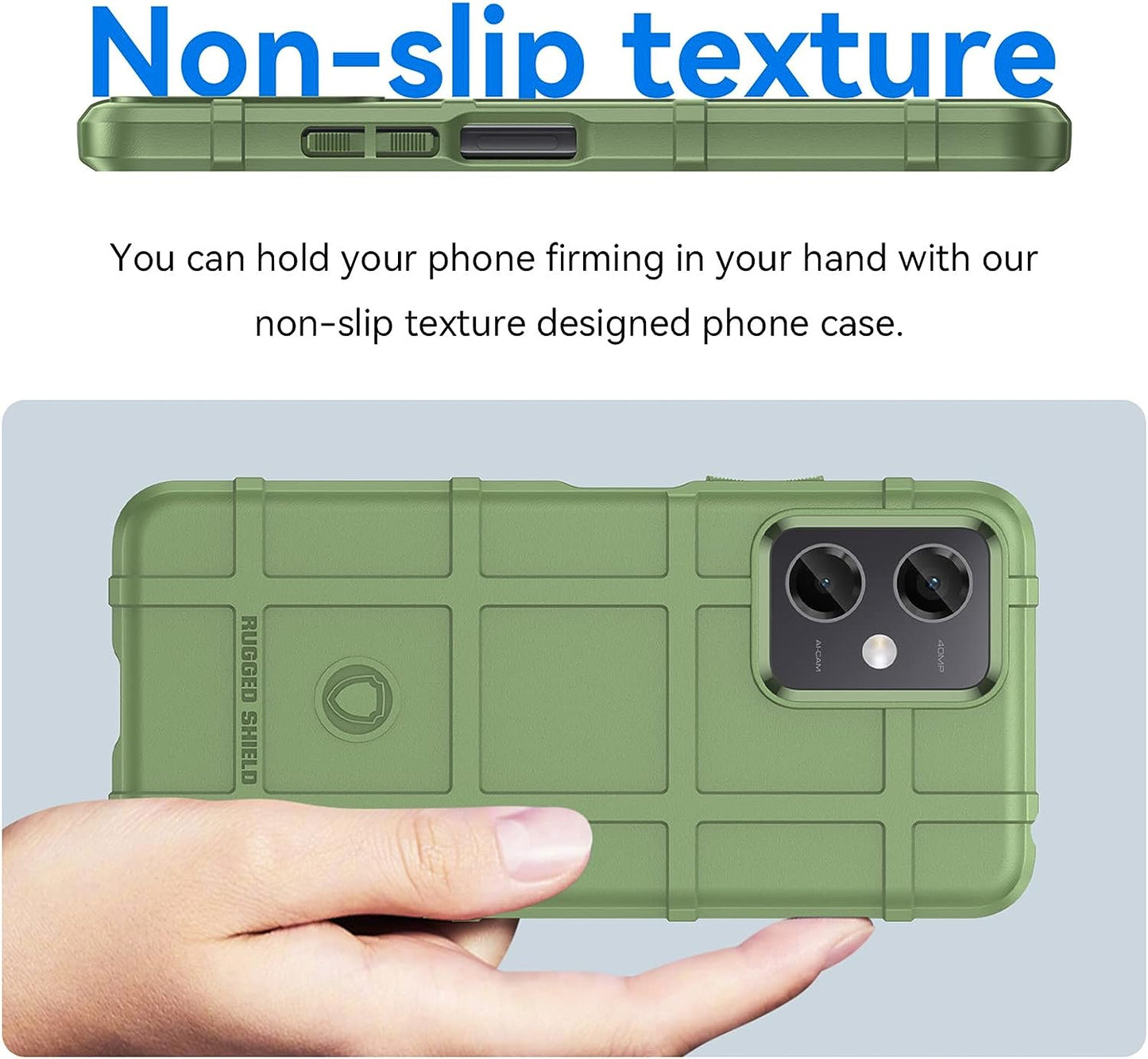 Ephoou Slim Phone Case for Xiaomi Redmi Note 12 5G,Rugged Shield Protective Cover with Military Grade Shockproof Protection Case Compatible with Xiaomi Redmi Note 12 5G/Xiaomi Poco X5 6.67" Hd-Green  Ephoou   