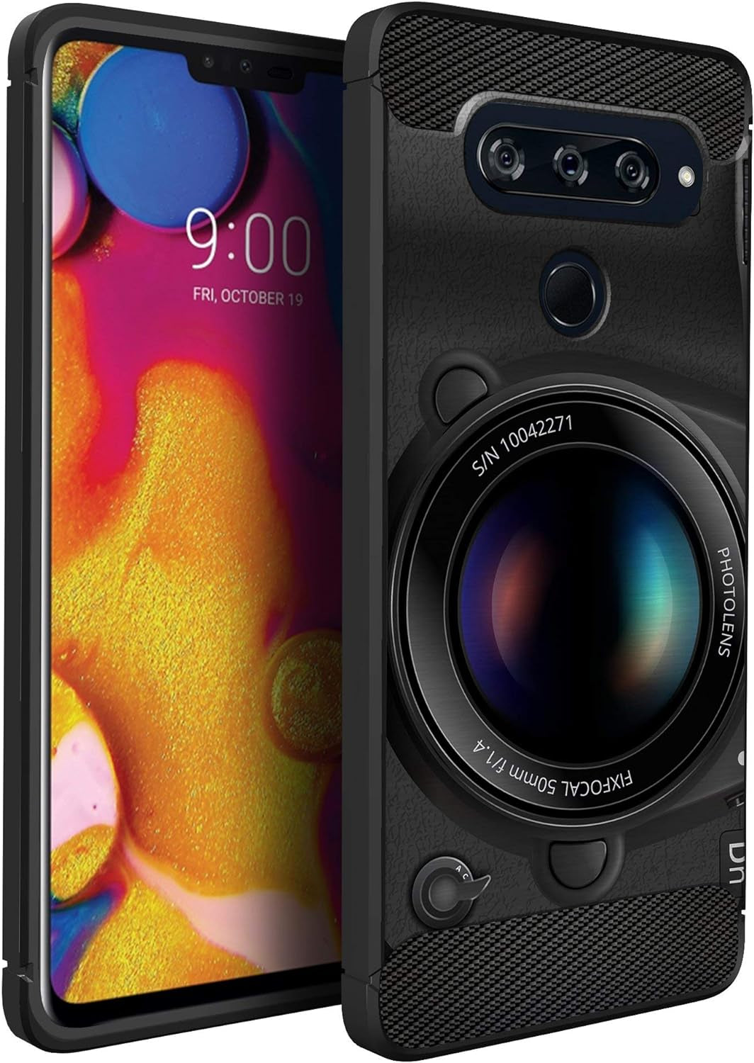 Casesondeck Case Compatible with [LG V40 Thinq] Pictorial Patterned TPU Design Case Flexible Slim and Elegant (Astronaut)  CasesonDeck Camera  