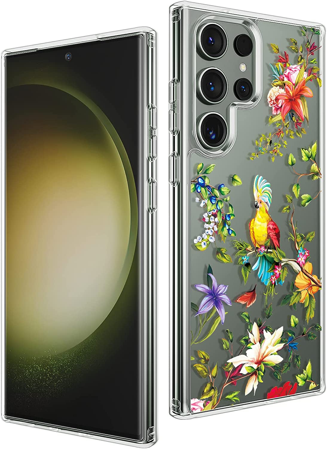 ANNGELAS Magnetic Phone Case Compatible with Samsung Galaxy S23 – Shockproof Cell Phone Case Works with Wireless Charging, Magsafe Card Wallet – Sleek Protective Case – Matte Black  ANNGELAS parrot Samsung Galaxy S23 Ultra,6.8 inch 