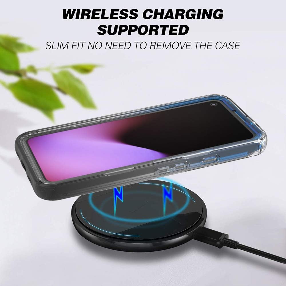 Coveron Gradient Design for Google Pixel 4A 5G Case 2020, Clear Full Body Rugged Phone Cover - Blue/Black  CoverON   