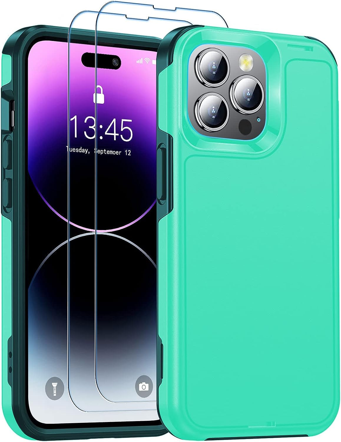 Jaroco for Iphone 14 Pro Case, [Military Grade Drop Protection] [2 Pcs Screen Protector & Camera Lens Protector] Full-Body Shockproof Protective for Iphone 14 Pro Phone Case 6.1 Inch (Red)  jaroco   