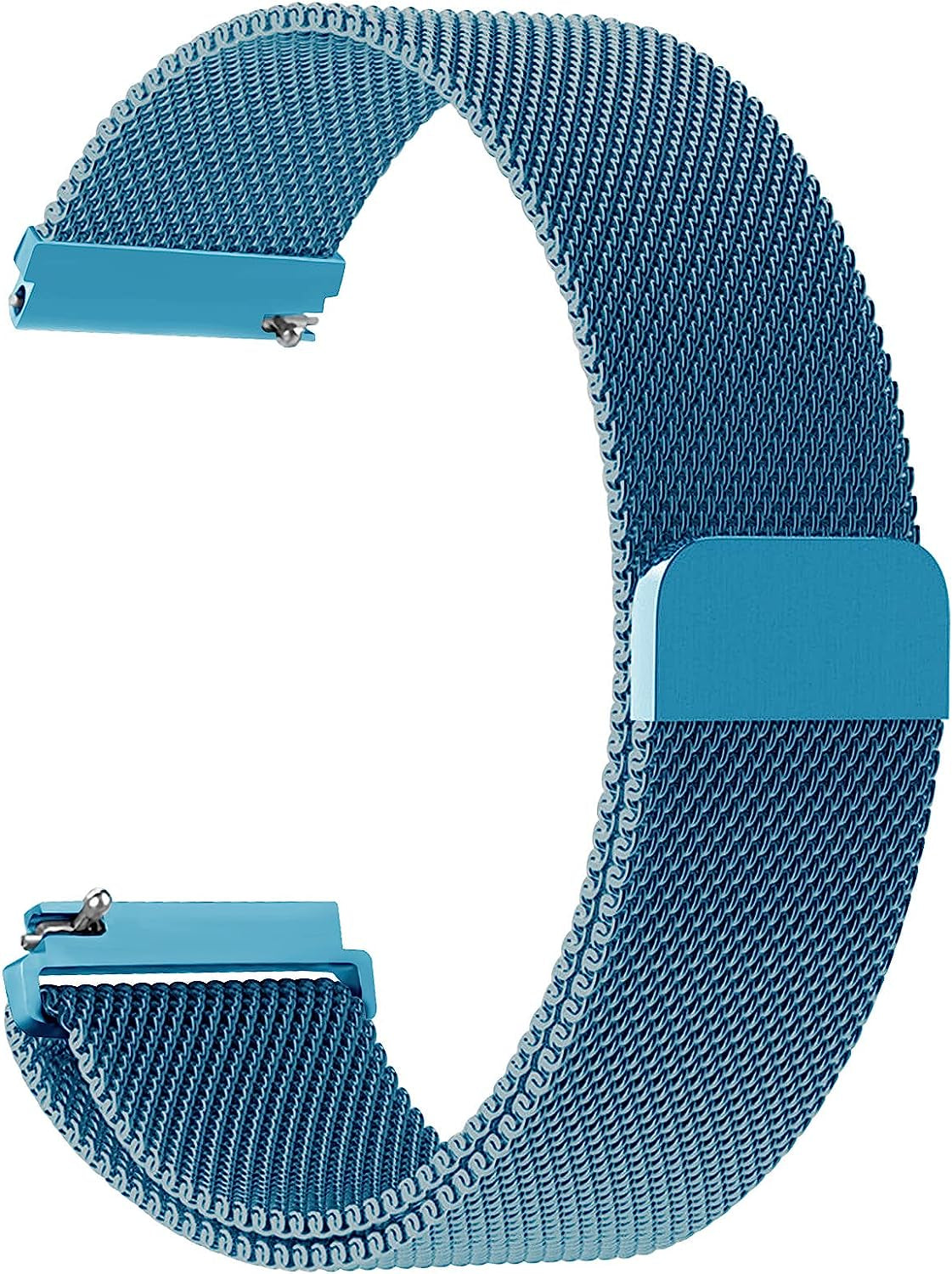 20Mm Quick Release Watch Band Metal Strap for Samsung Galaxy Watch 5 4 3 40Mm 41Mm 42Mm 44Mm 45Mm 46Mm Magnetic Mesh Watch Band for Amazfit Bip U Pro/Gts for Galaxy Watch Active/Active 2 40Mm 44Mm  DMVEIMAL Porcelain blue  
