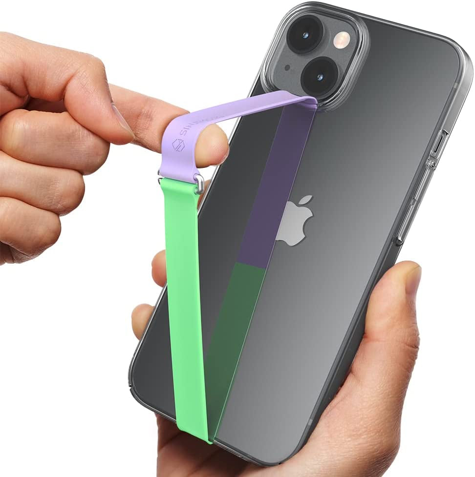C-Shaped Clip Finger Phone Grip, Sinjimoru Silicone Cell Phone Strap for Phone Case with Clip as Phone Loop Holder for Iphone Case & Samsung Phone. Sinji Loop Clip Black 210  Sinjimoru Co.Ltd Two Colors - Lavender Mint 210 