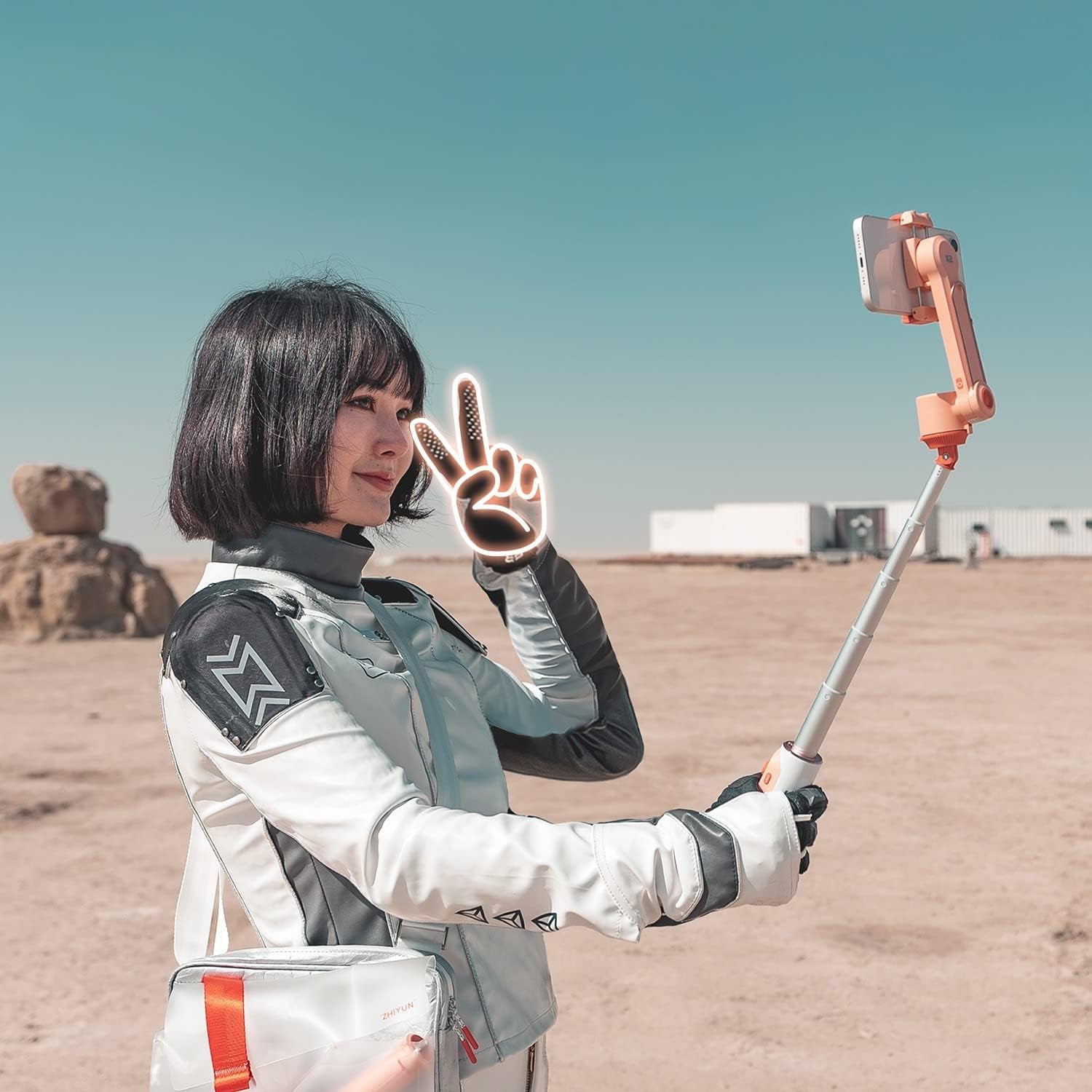 Zhiyun Smooth X2 Smartphone Gimbal Stabilizer for Iphone 11 Pro Xs Max Xr X 8 plus 7 6 SE Android Smartphone Samsung Galaxy Note10 S10- Orange  Zhiyun   