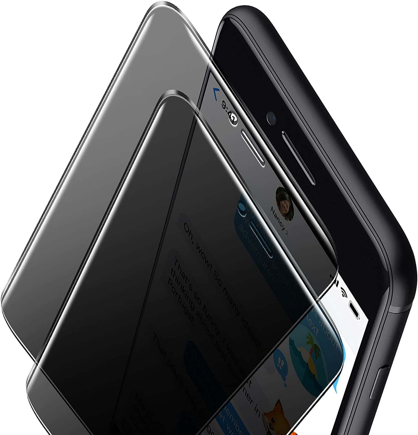 Oribox Privacy Screen Protector for Iphone 8, 7,SE 2020 (4.7 Inch) Anty- Spy Tempered Glass Screen Protector,2-Pack  ORIbox Private iPhone 8 Plus/ 7 Plus/ 6 Plus 