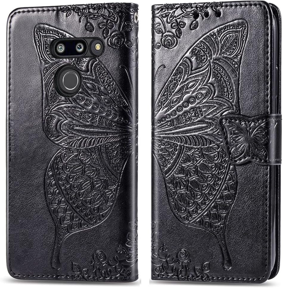 NKECXKJ LG G8 Thinq Case, Design for LG G8/G8 Thinq Case with Card Holder Stand Kickstand for Women Men Girls Boys,Lgg8/G8Thinq Wallet Cute PU Leather Flip Protective Cover 6.1 Inch-Blue  NKECXKJ Black For Lg G8 