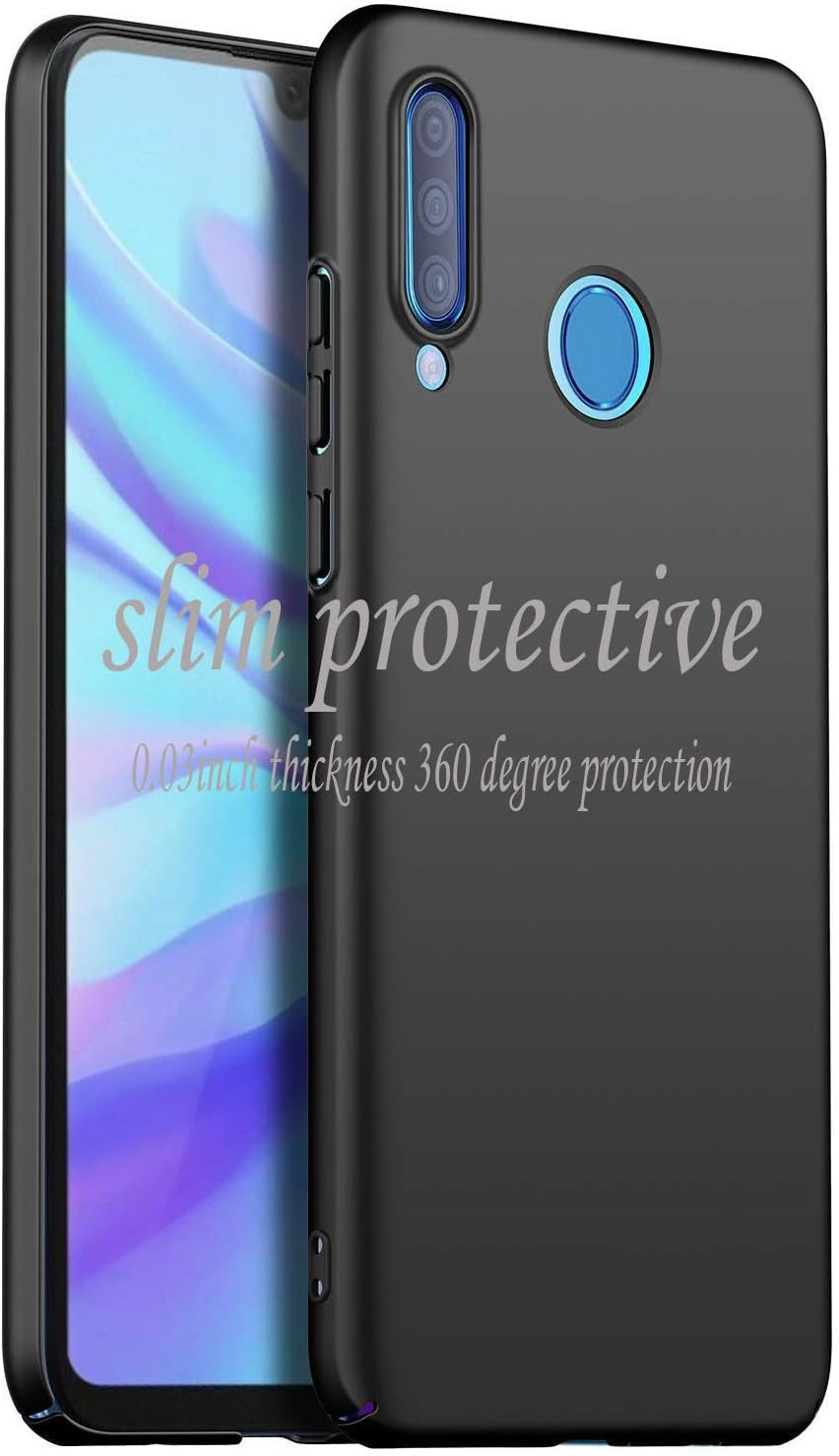 Winpromise Phone Case for Huawei P30 Lite Case [Anti-Scratch] [Durable Premium Plastic] [Ultra Thin] [Silky Feel] Slim Protective Hard Cover for Huawei P30 Lite (Black)  Winpromise   