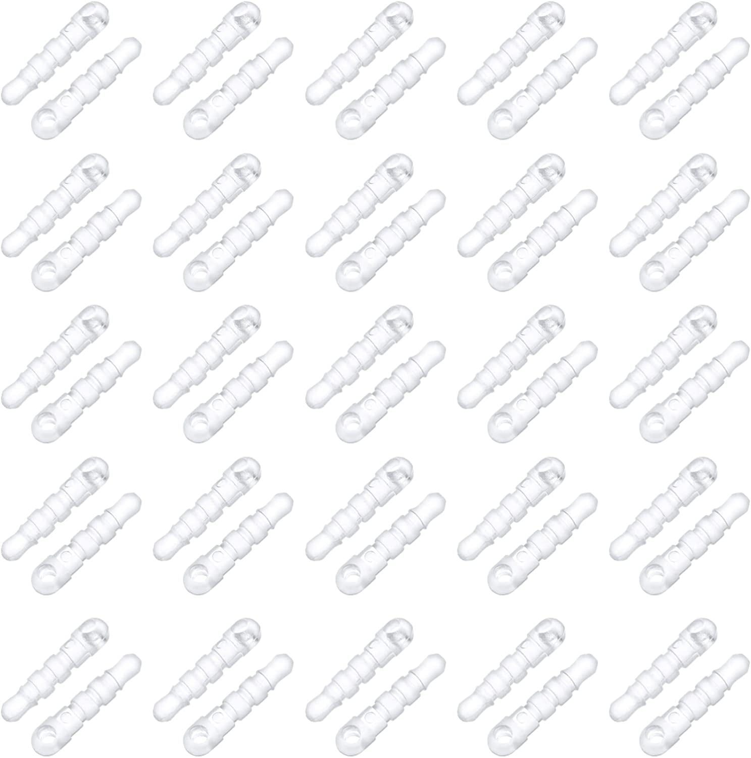 Hemobllo anti Dust Plugs - 100 Pcs Cell Phone Dust Plug Charm with Hole Headphone Jack Covers Dust Protector Cap Compatible for 3.5Mm Earphone Jack (Transparent)  Hemobllo   