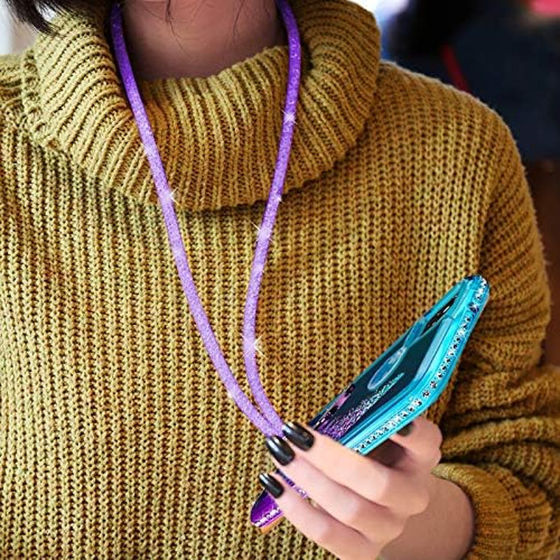 Silverback for Google Pixel 5 Case, Moving Liquid Holographic Sparkle Glitter Case with Kickstand, Girls Women Bling Diamond Ring Slim Protective Case for Google Pixel 5 5G -Purple  Silverback   