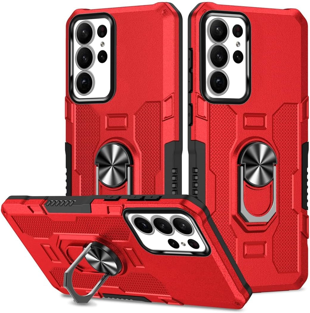 MGSBCXN Armor Case for Samsung Galaxy Note20 Ultra 5G, Military Grade Shockproof Samsung Galaxy Note 20 Ultra Case, Heavy Duty Protection Samsung Note 20 Ultra 5G Case with Ring Kickstand, Blue  MGSBCXN Red S22 Ultra 