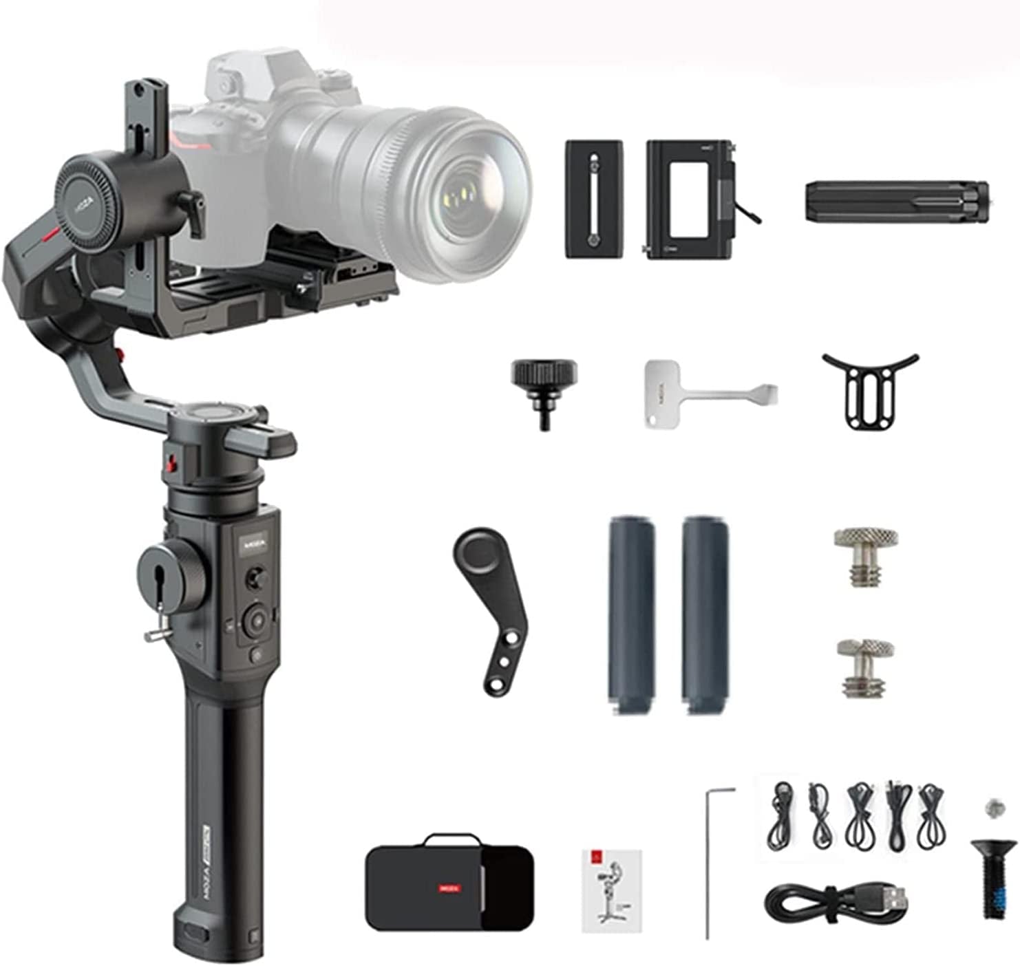 MOZA Air 2S 3-Axis Handheld Gimbal Camera Stabilizer 4.2Kg Payload Smart Micro Handwheel Gimbal for Mirrorless DSLR Cameras  MOZA-CN-824   