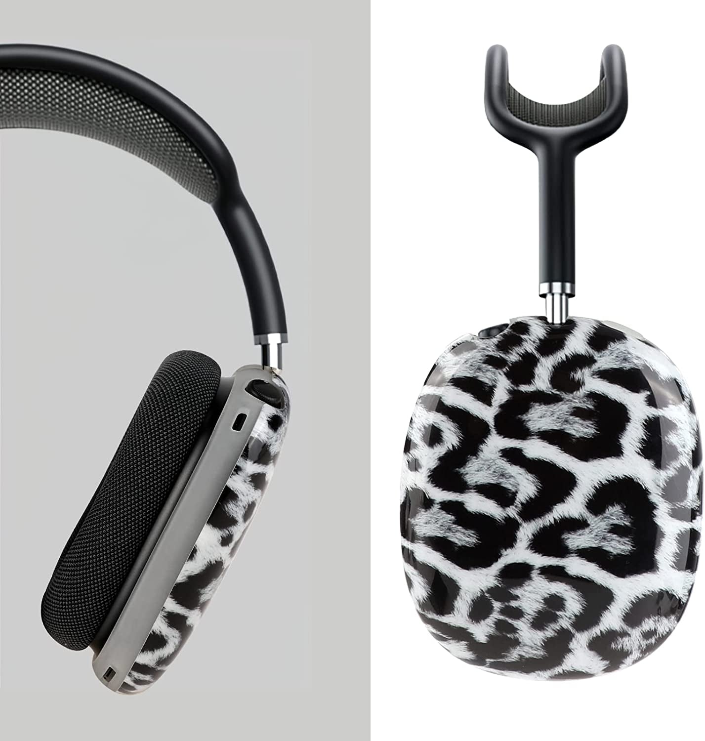 OOTSR Airpods Max Case Cover,Leopard Print Ear Cups Cover for Airpods Max,Skin Protector Cover for Apple Airpods Max(White)  OOTSR   