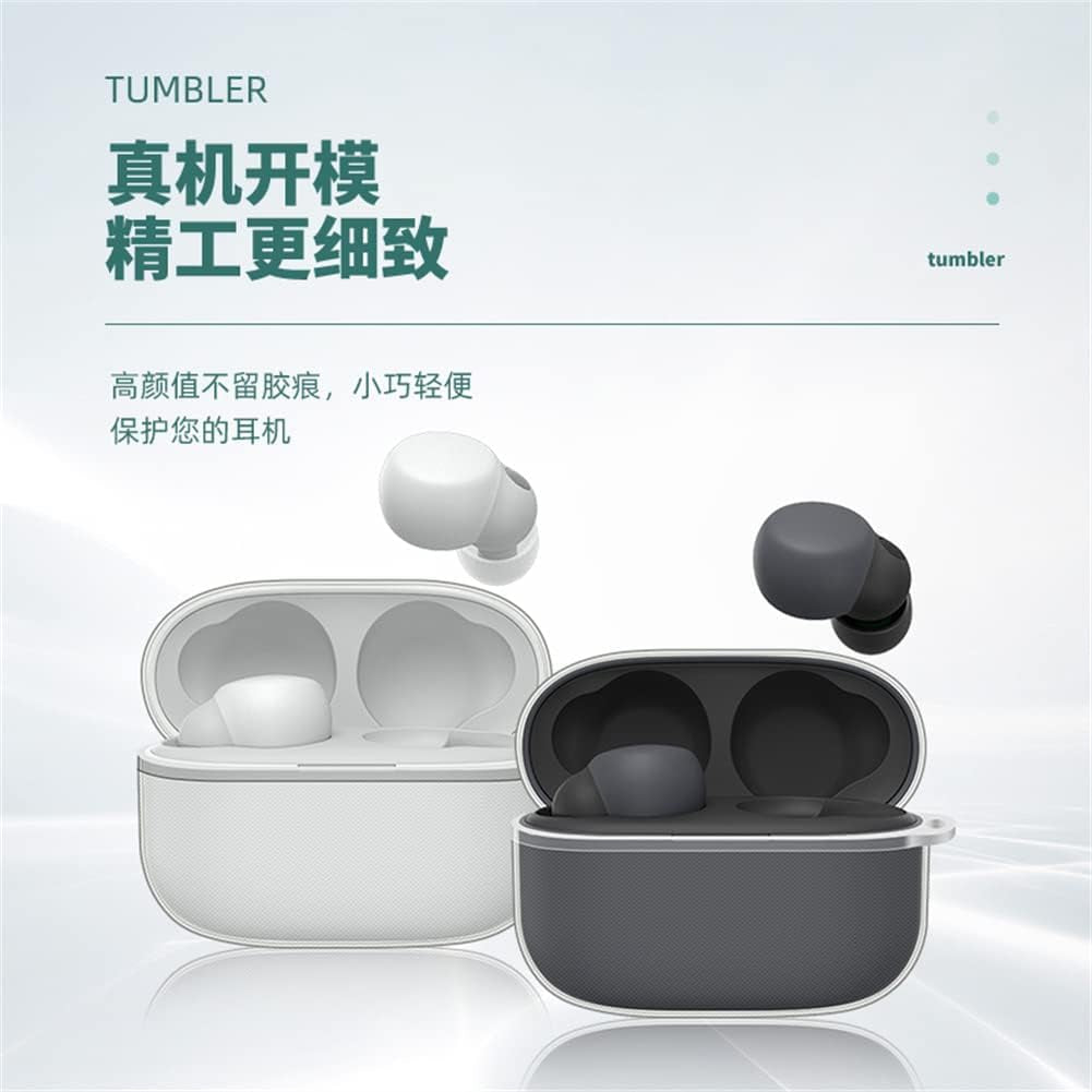 2 Pack Soft TPU Protective Clear Case Cover Compatible with Sony Linkbuds S WF-LS900N Earbuds, Protective Skin Sleeve with Key Chain (Transparent)  DAYJOY   