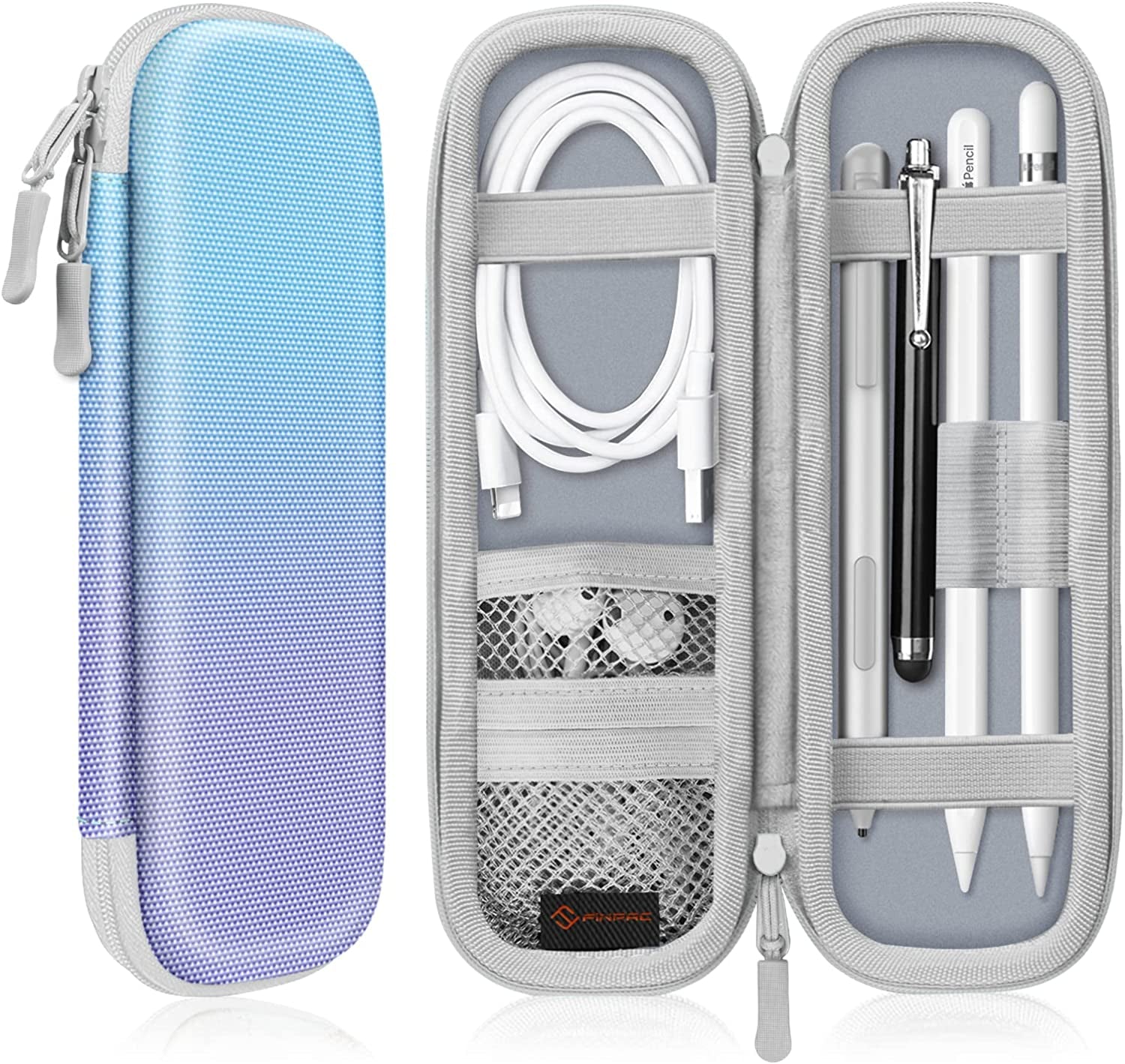 Fintie Holder Case for Apple Pencil (1St and 2Nd Generation), PU Leather Protective Carrying Bag Sleeve Compatible with Apple Pen Accessories, USB Cable, Samsung Stylus, Lilac Marble  Fintie Evening Ombre  