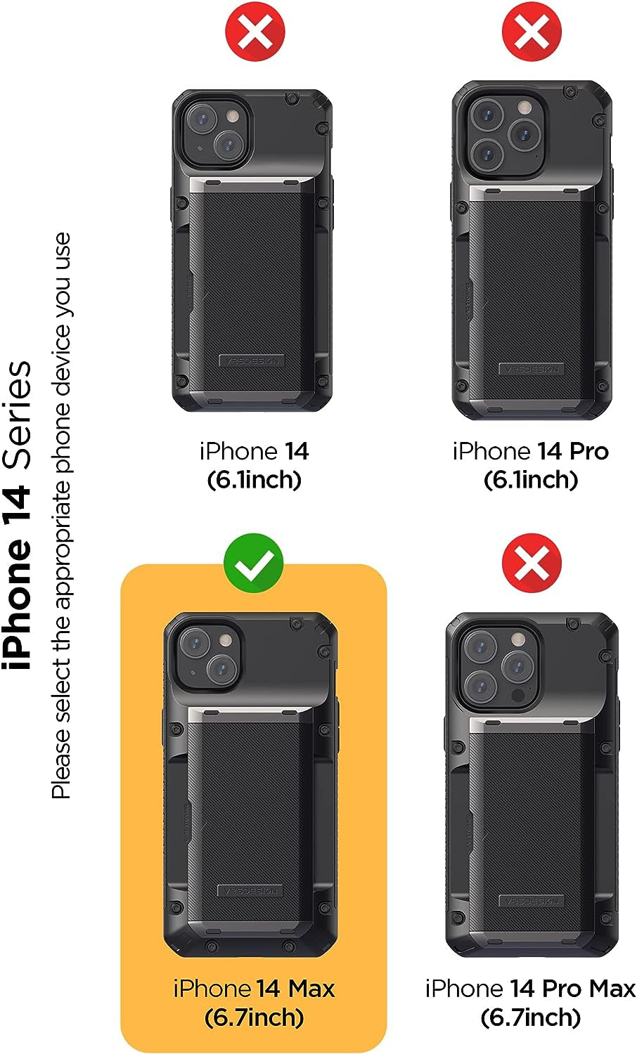 VRS Design Damda Glide Pro Phone Case for Iphone 14 Plus, Sturdy Semi Auto Wallet [4 Cards] Case Compatible for Iphone 14 plus (2022) (Groove Black)  VRS DESIGN   