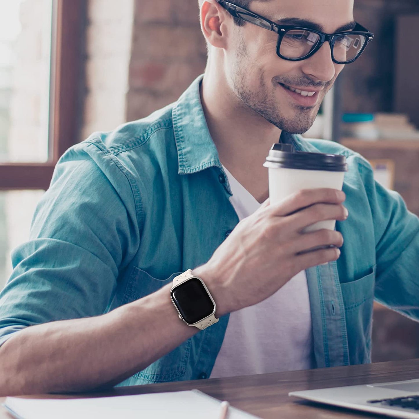 Distore Silicone Braided Weave Bands Compatible with Apple Watch 38Mm 40Mm 41Mm 42Mm 44Mm 45Mm 49Mm, Replacement Silicone Sport Breathable Strap for Iwatch Series Ultra SE 8/7/6/5/4/3/2/1 Women Men  Distore   