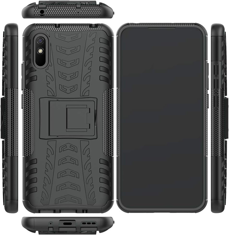Jielangxin Keji Case for Xiaomi Redmi 9A Case Cover,Case for Xiaomi Redmi 9A M2006C3LG M2006C3LC Case Shockproof Mobile Phone Case Stand Black  Jielangxin Keji   