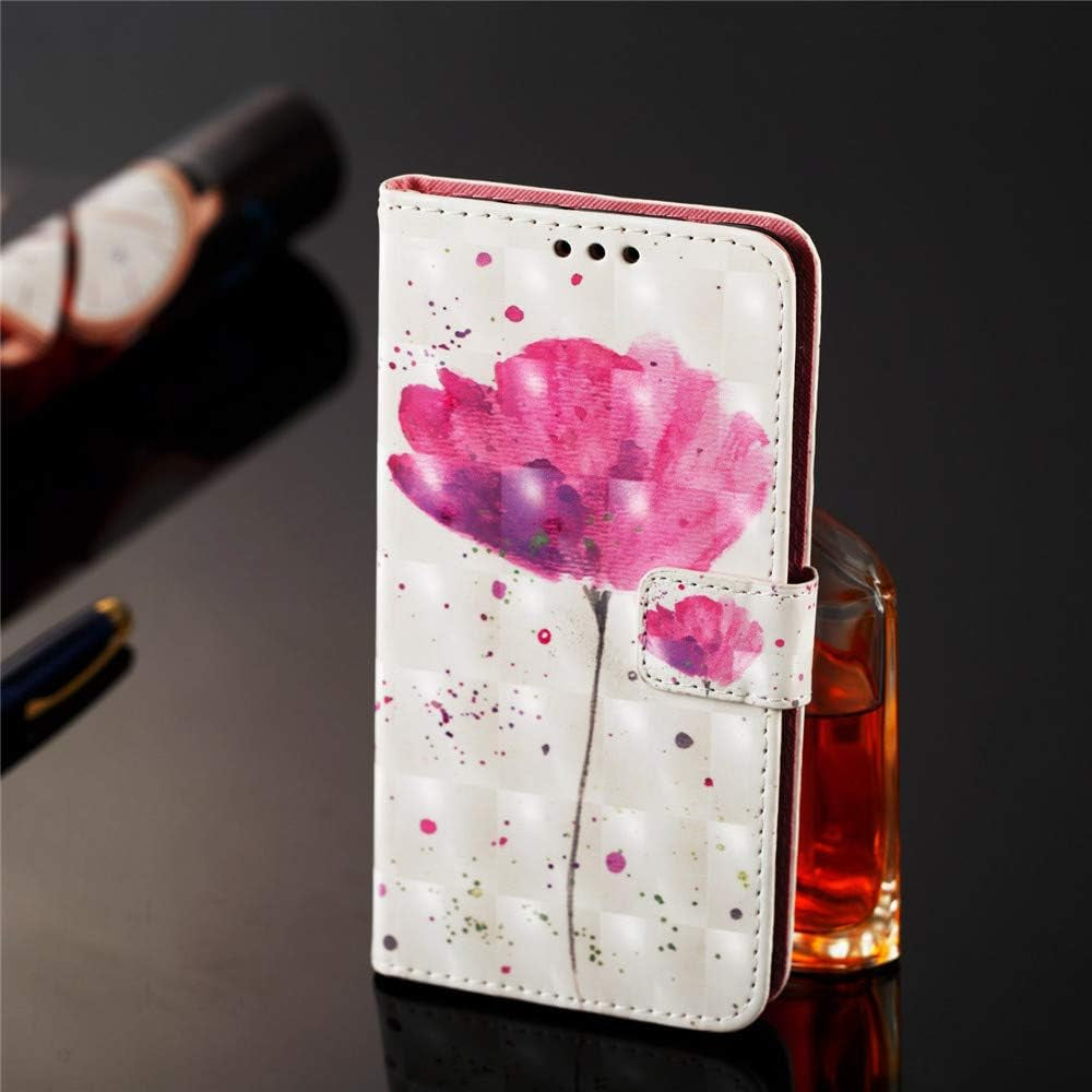 ISADENSER LG G8 Thinq Phone Case LG G8 Case Stylish for Girly Women [Wallet Stand] Kickstand Credit Cards Slot Cash Pockets PU Leather Flip Wallet Case for LG G8 Thinq (2019) 3D Rose Flower YB  ISADENSERR   