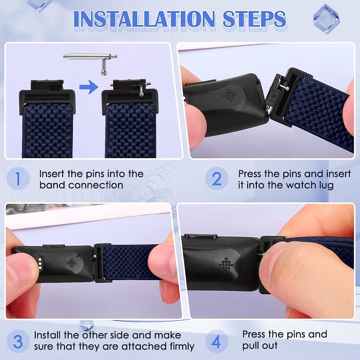 XFYELE Elastic Nylon Band Compatible with Fitbit Inspire 2/ Inspire/Inspire Hr/Inspire Ace 2/ Inspire Ace 3，Adjustable Stretch Breathable Nylon Sport Loop Replacement Strap for Women Men  XFYELE   