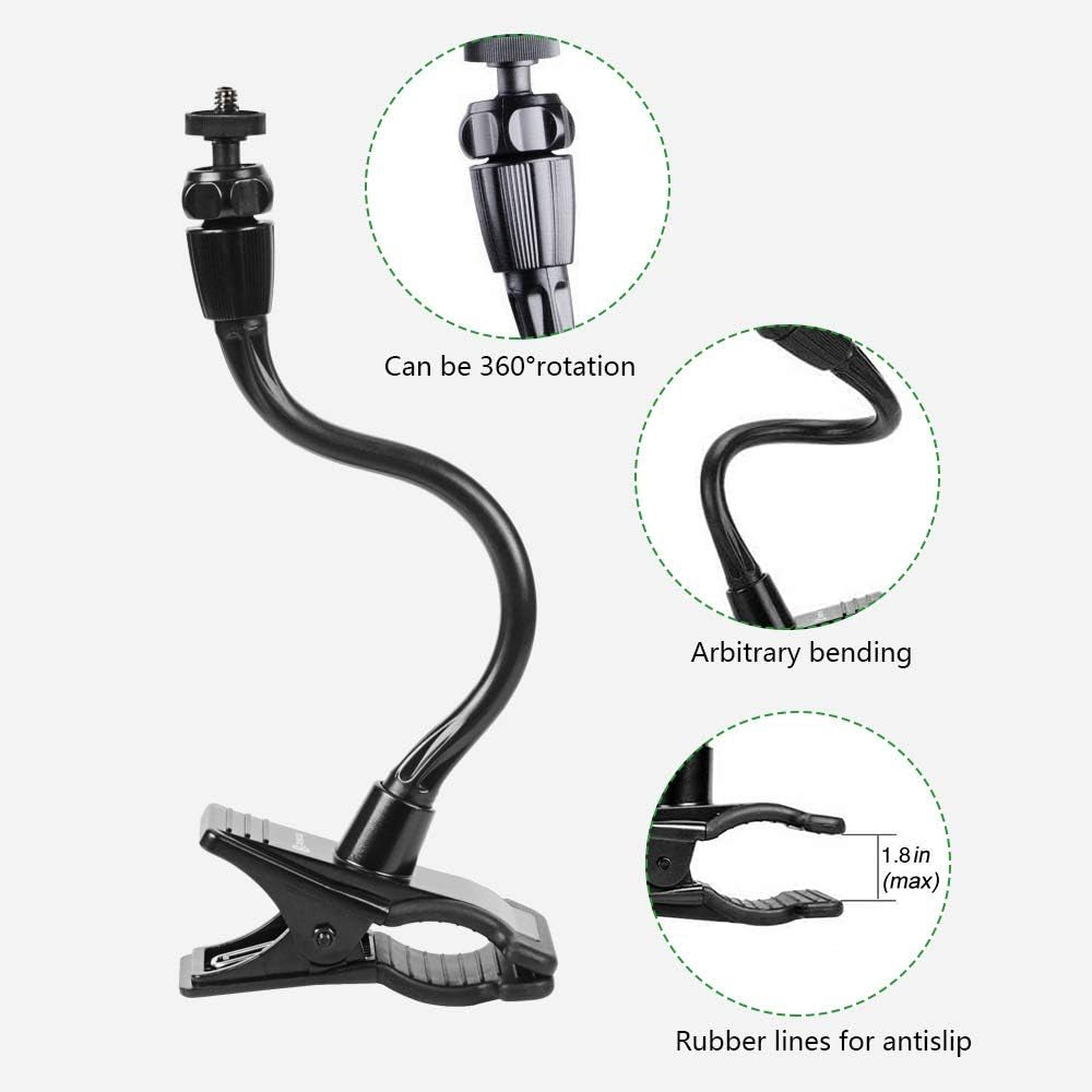 Smatree 10" LED Selfie Ring Light with Flex Clamp Mount & Tripod Stand & Phone Holder, Dimmable Desktop Ring Light with 3 Light Modes for Live Streaming/Makeup/Photography/Tiktok/Youtube Videos/Vlog  Smatree   