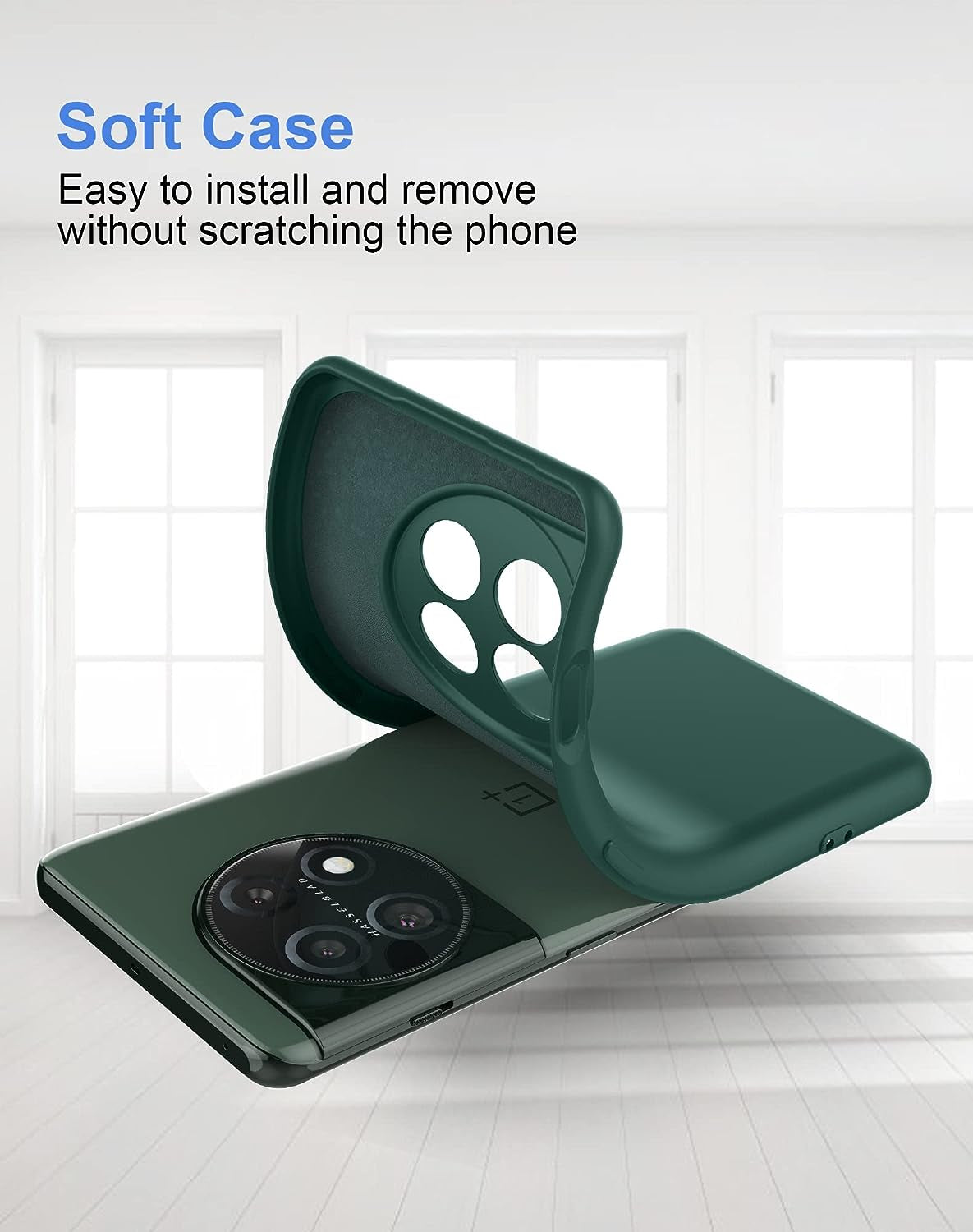 Cresee Case for Oneplus 11 5G, Thin TPU Cover with Camera Protection Soft Interior Slim Phone Case for Oneplus 11 - Green  Cresee   