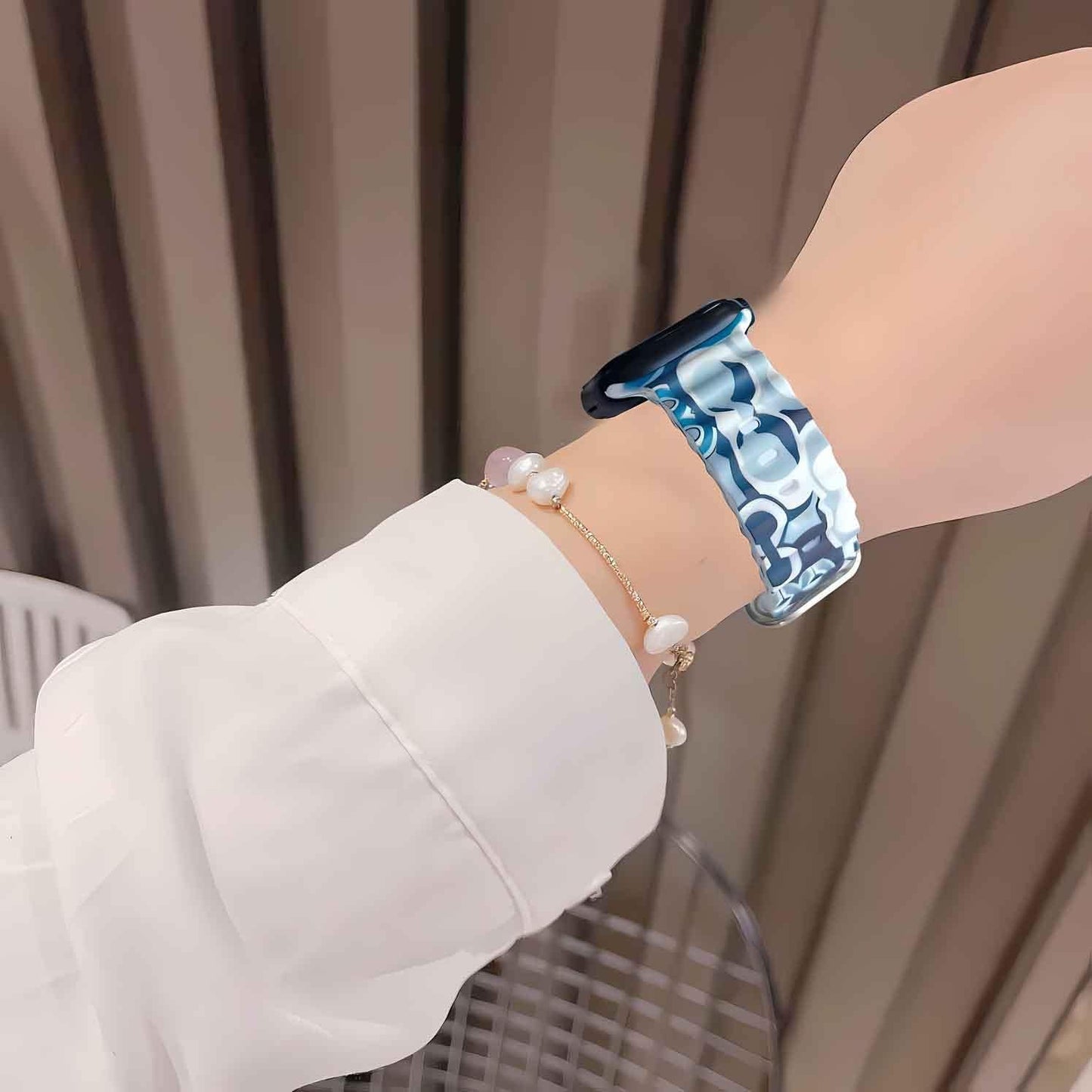 Luxury Sport Band Compatible with Apple Watch Ocean Band 49MM 38MM 40MM 41MM 42MM 44MM 45Mm,Designer Classic Monogram Retro Soft Strap Replacement Sport Wristbands for Iwatch Series 8 7 6 5 4 3 2 1 SE  Cairiocoin   