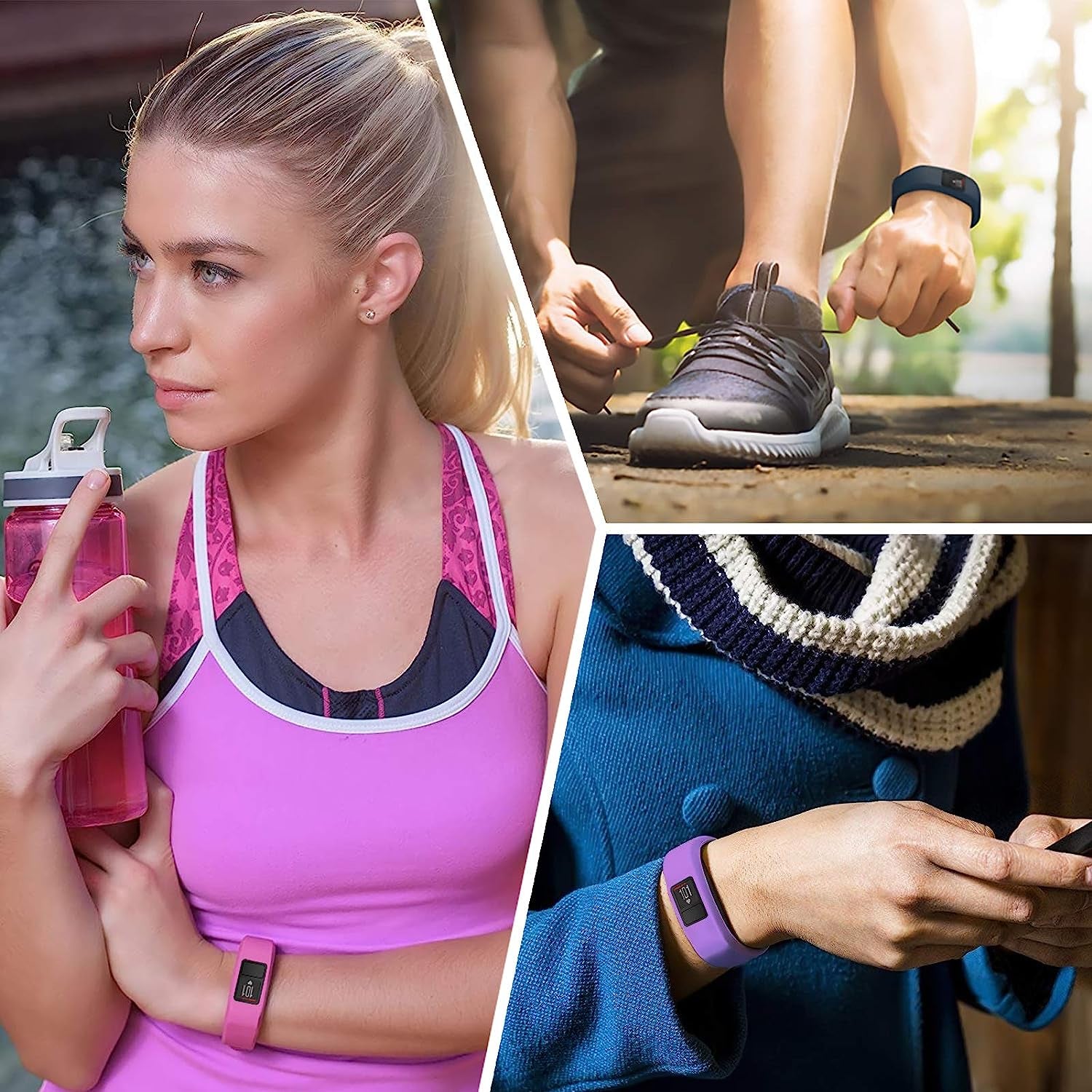 Ibrek for Garmin Vivofit 3/Jr/Jr 2 Bands, Adjustable Replacement Wristbands with Watch Buckle for Kids Women Men(No Tracker)  iBREK   