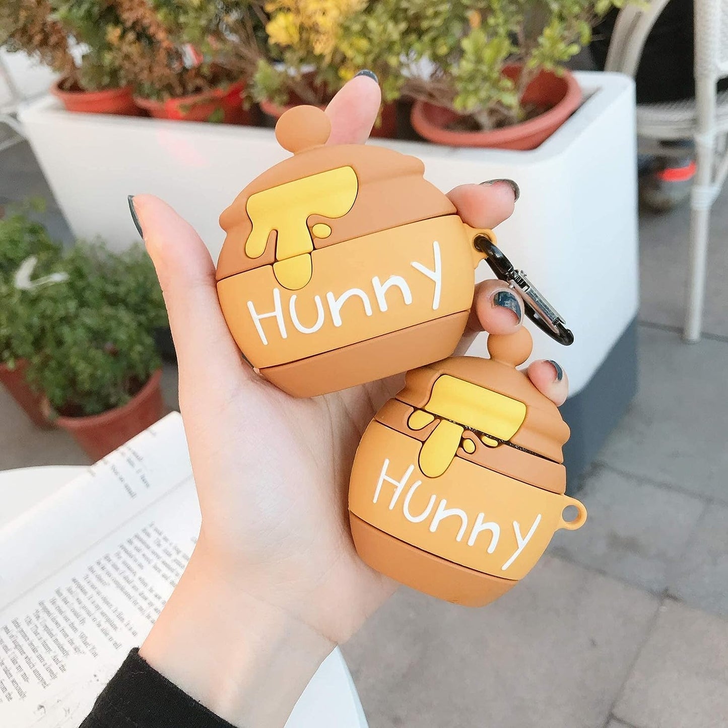 Cute Case Compatible with Apple Airpods Pro Cartoon Anime Cool Kawaii Food Cover Silicone Shell Anti-Fall Cases for New Apple Airpods 2019 for Men Women (Airpods Pro, Hunny)  FirstCorn   