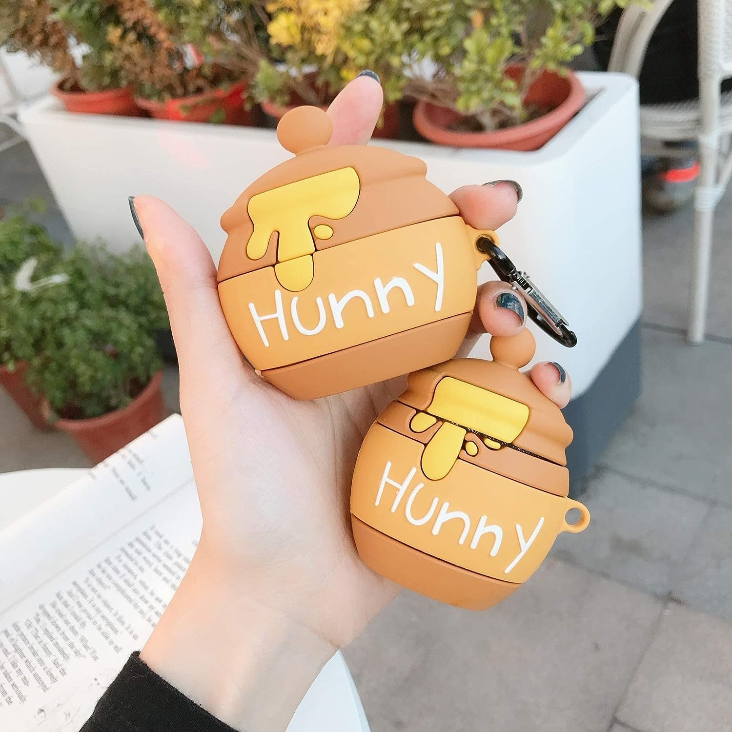 Cute Case Compatible with Apple Airpods Pro Cartoon Anime Cool Kawaii Food Cover Silicone Shell Anti-Fall Cases for New Apple Airpods 2019 for Men Women (Airpods Pro, Hunny)  FirstCorn   