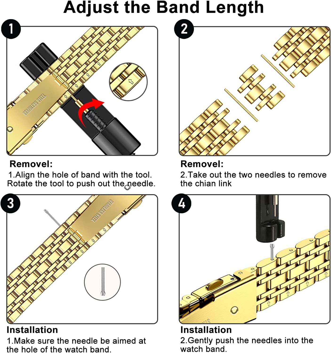 Miohhr Slim Metal Bands Compatible with Apple Watch Band Series 8/7(45Mm 41Mm),Series SE 6/5/4(40Mm 44Mm),Series 3/2 /1(38Mm 42Mm), Thin Stainless Steel Chain Strap for Women Iwatch Band  MioHHR   