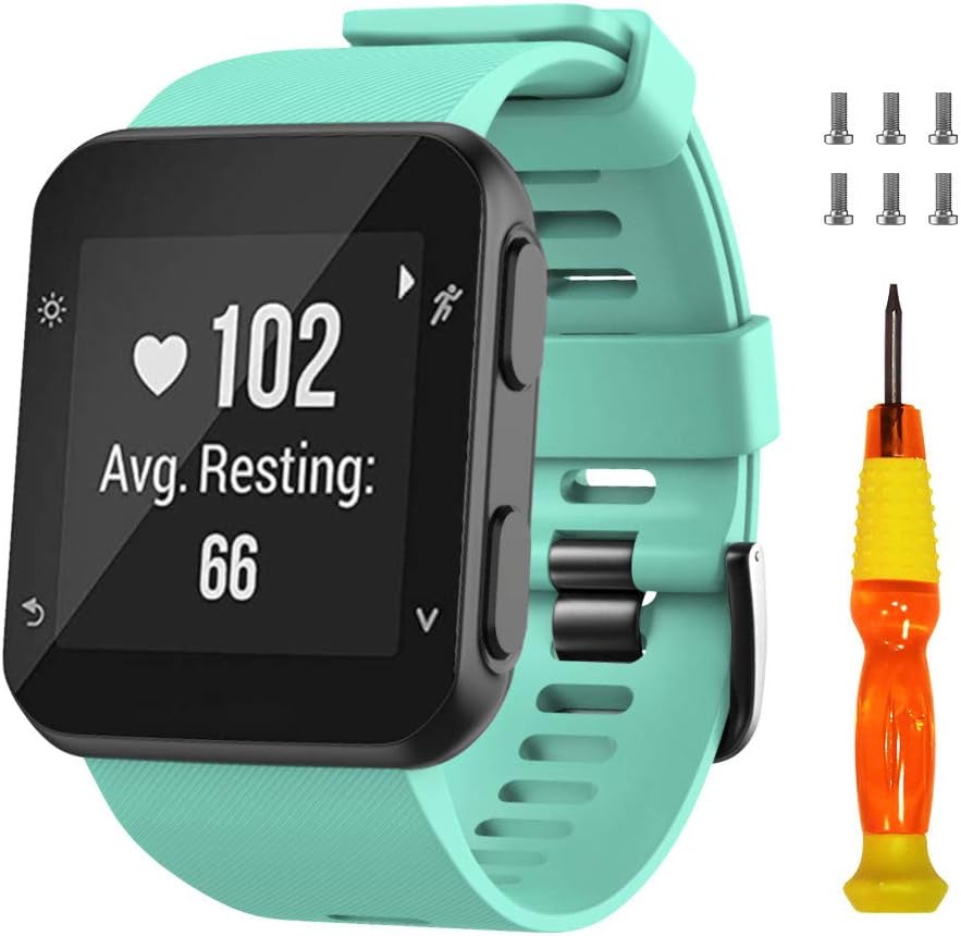 Notocity for Garmin Forerunner 35 Band Soft Silicone Replacement Watch Strap Compatible with Forerunner 35 Smartwatch  NotoCity mint green  