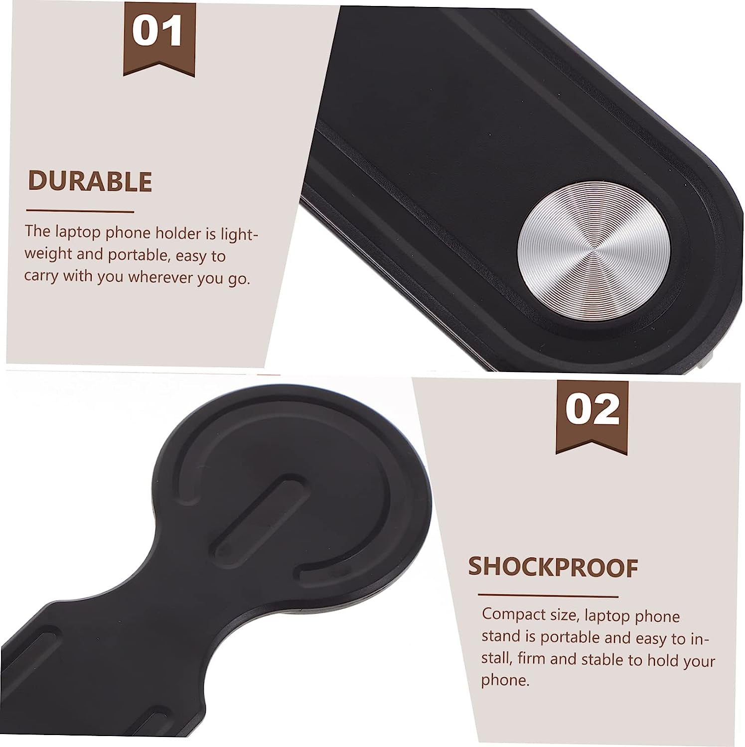 Baluue 2Pcs Mobile Phone Expansion Bracket Magnetic Cell Phone Holder Phone Kickstand Computer Stands Phone Mount for Monitor Mobile Laptop Stand Laptop Mount Laptop Arm for Phone Black  Baluue   