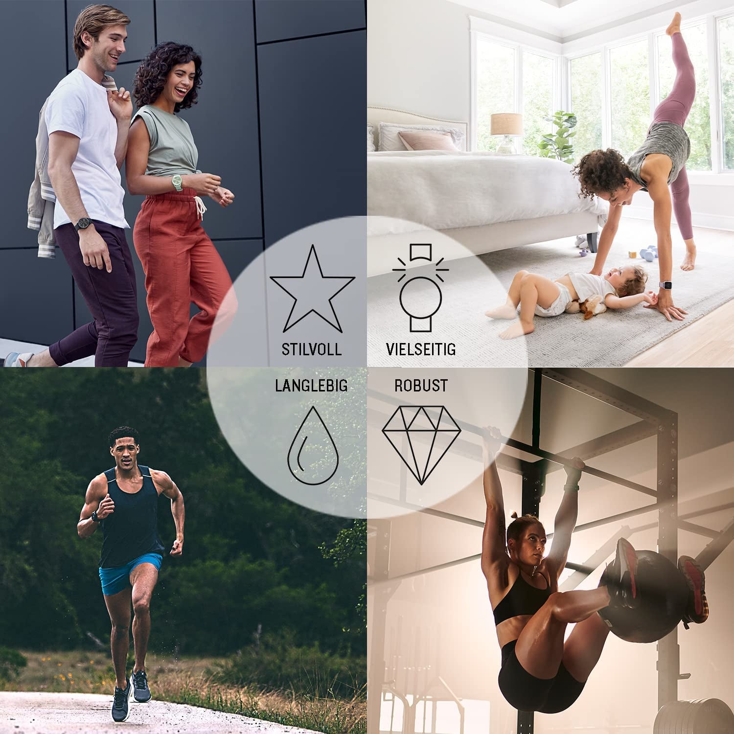 Garmin Quick Release 20 Watch Band, Black Silicone and Hardware, (010-13021-03)  Garmin   